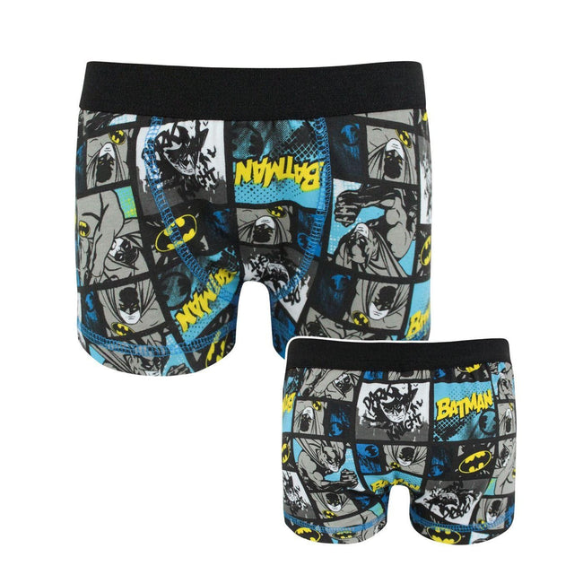 Multicoloured - Front - Batman Official Boys Panel Boxer Shorts