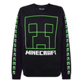 Black - Front - Minecraft Boys Creeper Face Sweatshirt