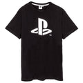 Black-Grey - Side - Playstation Mens Logo Short Pyjama Set