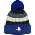 Blue-Black-Cream - Back - Playstation Childrens-Kids Bobble Hat And Gloves Set