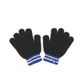 Blue-Black-Cream - Side - Playstation Childrens-Kids Bobble Hat And Gloves Set