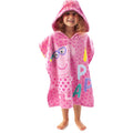 Pink - Back - Peppa Pig Girls Swimsuit And Poncho Set