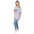 Grey-Blue-Red - Back - NFL Womens-Ladies Shield T-Shirt