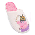 Cream-Pink-Purple - Front - Peppa Pig Womens-Ladies Queen Mummy Pig Slippers