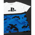 Blue-White-Black - Back - Playstation Boys Camo Logo T-Shirt