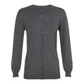 Charcoal Marl - Front - SOLS Womens-Ladies Griffith V Neck Long Sleeve Cardigan