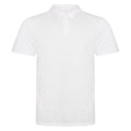 Slub White - Front - AWDis Mens Slub Polo Shirt