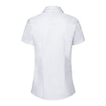 White - Side - Russell Collection Womens-Ladies Short Sleeve Tailored Shirt