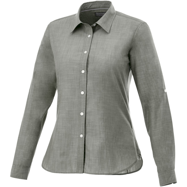 Army Green - Side - Slazenger Lucky Ladies Long Sleeve Shirt