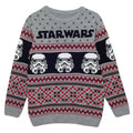 Multicoloured - Front - Star Wars Girls Stormtrooper Knitted Christmas Jumper