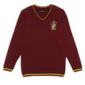 Burgundy - Side - Harry Potter Boys Gryffindor House Knitted Jumper