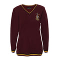 Burgundy - Front - Harry Potter Boys Gryffindor House Knitted Jumper