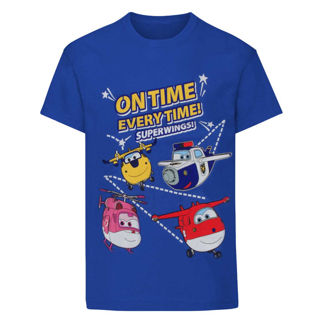 Blue - Front - Super Wings Toddler Boys On Time Every Time T-Shirt