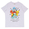 Grey Heather - Side - Pokemon Girls Gotta Catch Em All T-Shirt