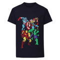 Navy - Front - Marvel Group Childrens-Kids T-Shirt
