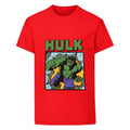 Red - Front - Marvel Hulk Childrens-Kids T-Shirt
