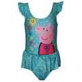 Pale Turquoise - Front - Peppa Pig Girls Sunshine One Piece Swimsuit