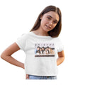 White - Side - Friends Girls Group Photo Crop Top