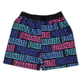 Black-Blue-Pink - Front - Fortnite Boys Logo Swim Shorts