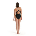 Black-Charcoal-Red - Pack Shot - Speedo Womens-Ladies Endurance Dive Muscleback Thin Strap One Piece Swimsuit