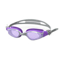 Silver-Purple - Front - SwimTech Unisex Adult Quantum Swimming Goggles