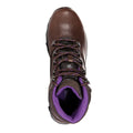 Chestnut-Alpine Purple - Side - Regatta Great Outdoors Womens-Ladies Bainsford Waterproof Hiking Boots