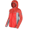 Neon Peach - Back - Regatta Womens-Ladies Rocknell Hybrid Waterproof Hooded Jacket
