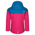 Cyber Pink-Atlantic Blue - Back - Dare 2B Childrens-Kids Entail Ski Jacket