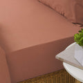 Red - Front - The Linen Yard Fitted Sheet
