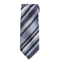 Grey - Front - Premier Tie - Mens Multi Stripe Work Tie
