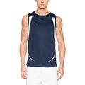 Navy-White - Back - Spiro Mens Sports Athletic Vest Top