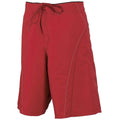 Red-Black - Front - Tombo Teamsport Mens Unlined Board Shorts