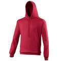 Cranberry - Front - Awdis Unisex College Hooded Sweatshirt - Hoodie