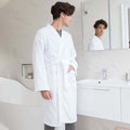 White - Side - Comfy Unisex Co Bath Robe - Loungewear