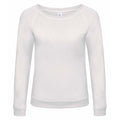Chic White - Front - B&C Denim Womens-Ladies Starlight Wide Neck Slub Sweatshirt