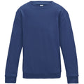 Royal Blue - Front - AWDis Just Hoods Childrens-Kids Plain Crew Neck Sweatshirt