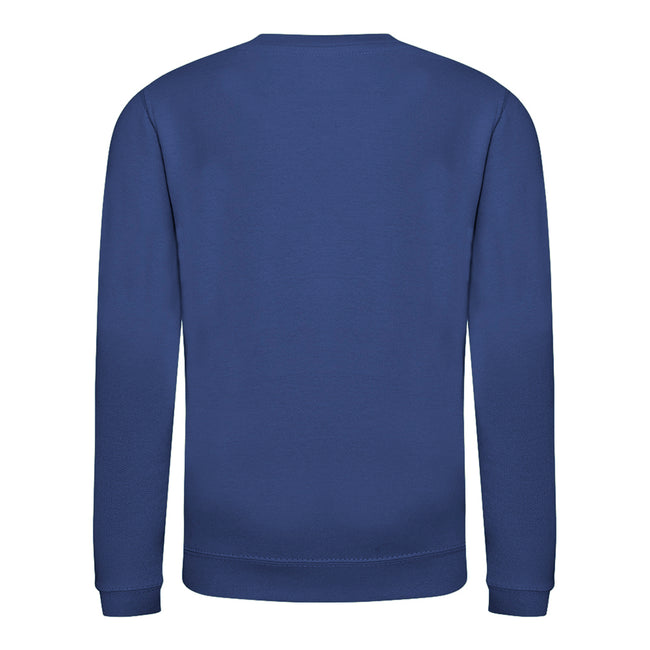 Royal Blue - Back - AWDis Just Hoods Childrens-Kids Plain Crew Neck Sweatshirt