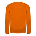 Orange Crush - Back - AWDis Just Hoods Childrens-Kids Plain Crew Neck Sweatshirt