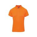 Neon Orange - Front - Premier Womens-Ladies Coolchecker Short Sleeve Pique Polo T-Shirt
