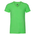 Green Marl - Back - Russell Mens Short Sleeve V-Neck HD T-Shirt