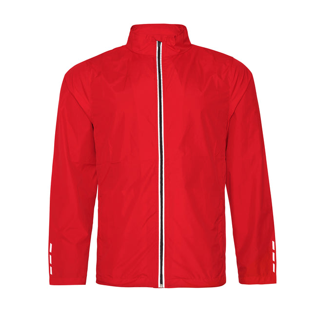 Fire Red - Front - AWDis Just Cool Adults Unisex Showerproof Running Jacket