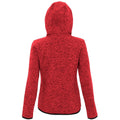 Fire Red-Black Fleck - Back - Tri Dri Womens-Ladies Melange Knit Fleece Jacket