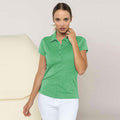 Green Heather - Back - Kariban Womens-Ladies Melange Short Sleeve Polo Shirt