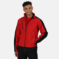 Classic Red-Black - Back - Regatta Contrast Mens 3-Layer Printable Softshell Jacket