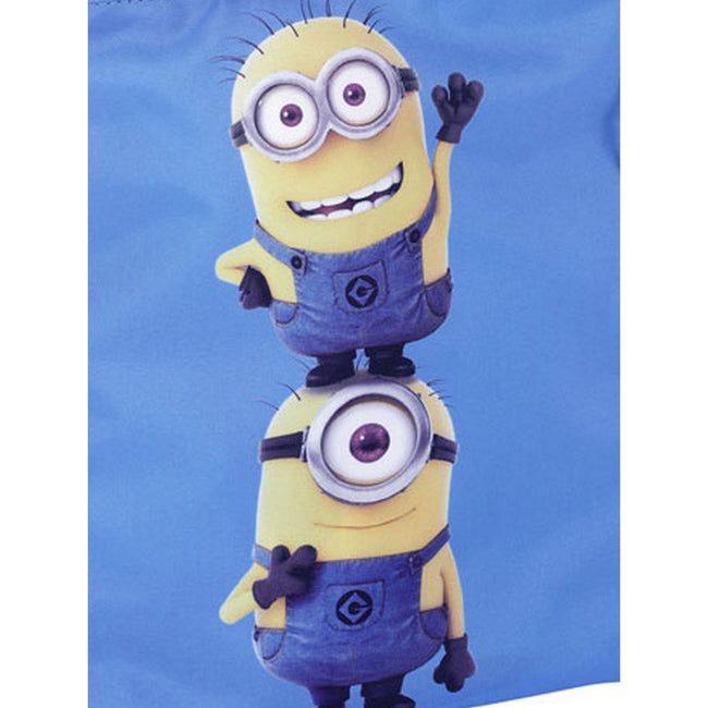 Blue-Yellow - Back - Despicable Me Minions Childrens-Kids Official Drawstring Lunch Bag