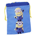 Blue-Yellow - Front - Despicable Me Minions Childrens-Kids Official Drawstring Lunch Bag