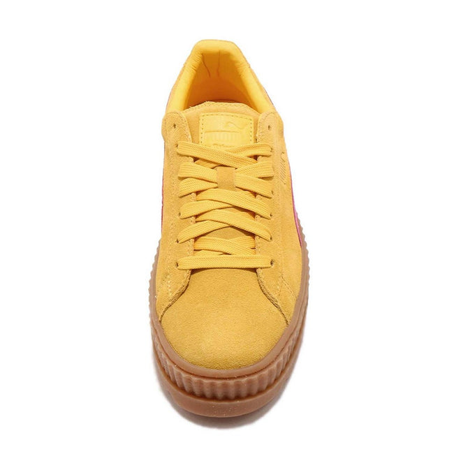Lemon-Pink - Pack Shot - Puma X FENTY By Rihanna Womens-Ladies Cleated Suede Creepers