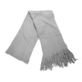 Grey - Front - Foxbury Womens-Ladies Long Tassled Scarf