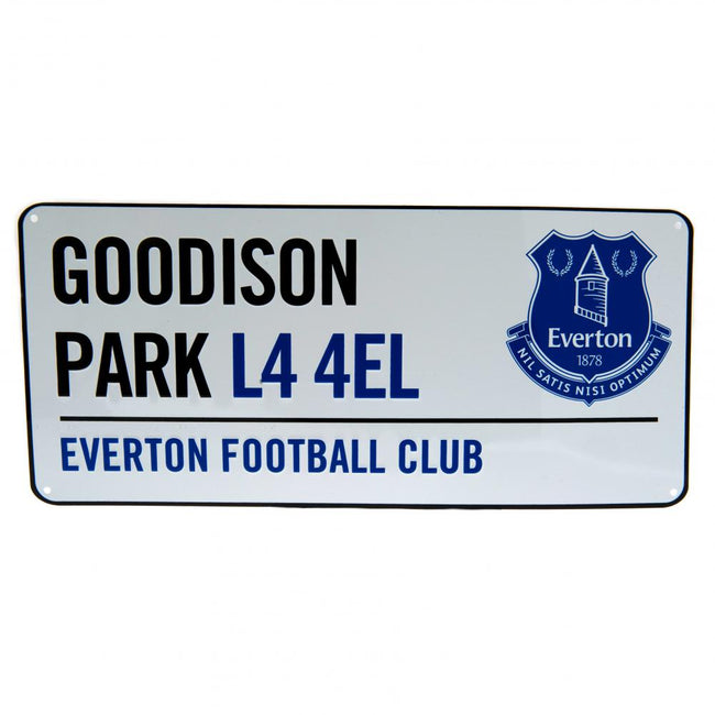 White - Front - Everton FC Official Street Sign