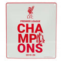 White-Red - Front - Liverpool FC Premier League Champions Door Sign